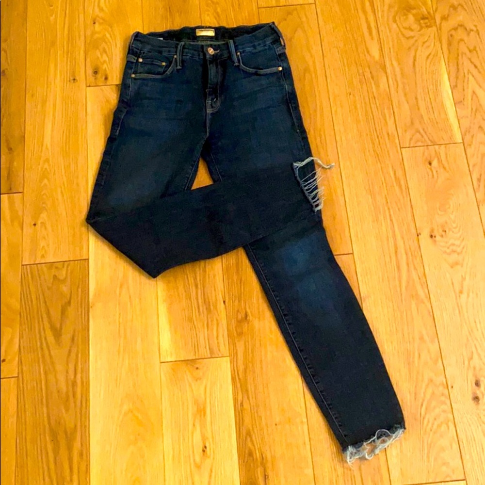 MOTHER jeans the looker ankle Fray size 25